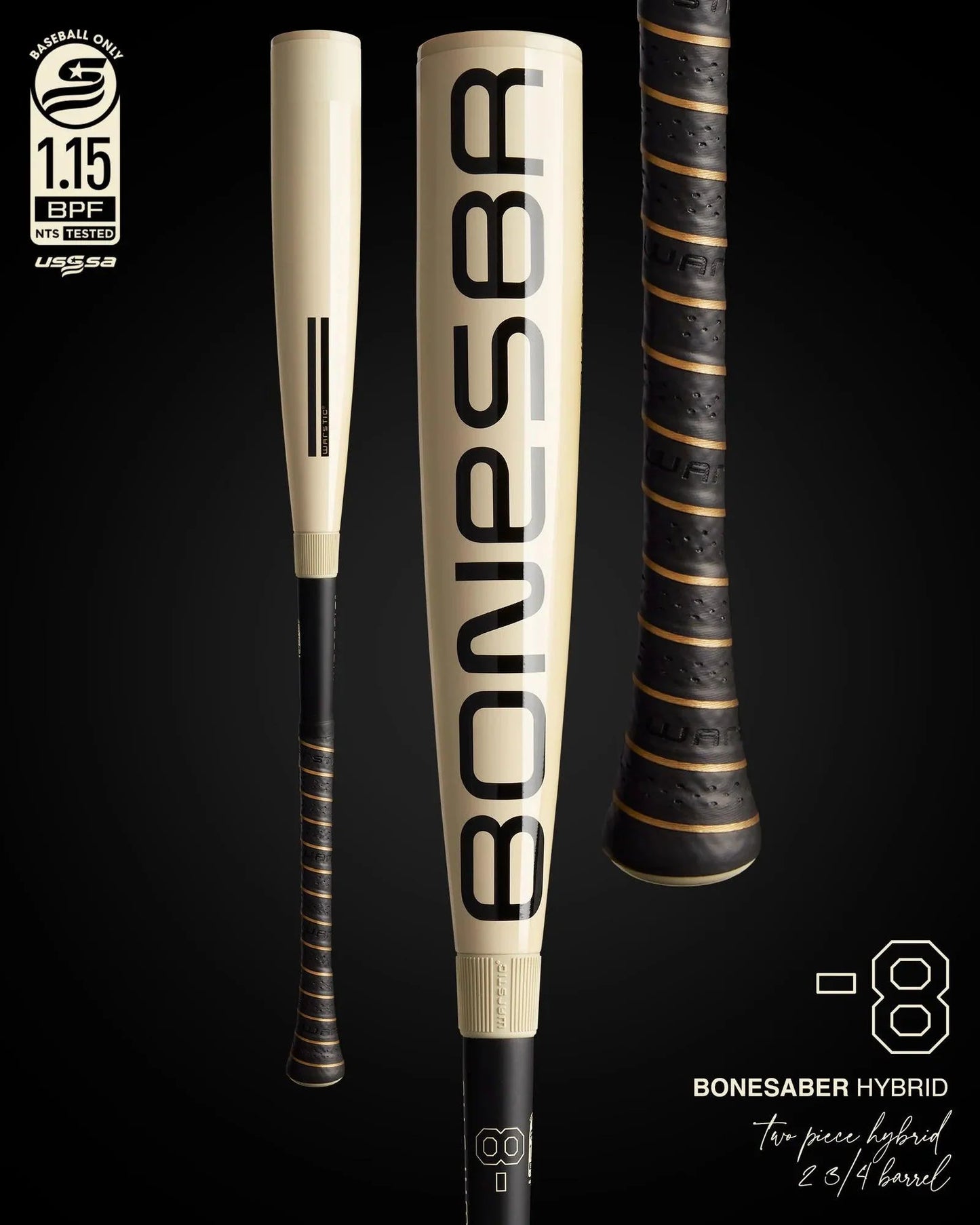 2025 Warstic Bonesaber Hybrid USSSA Baseball Bat -8