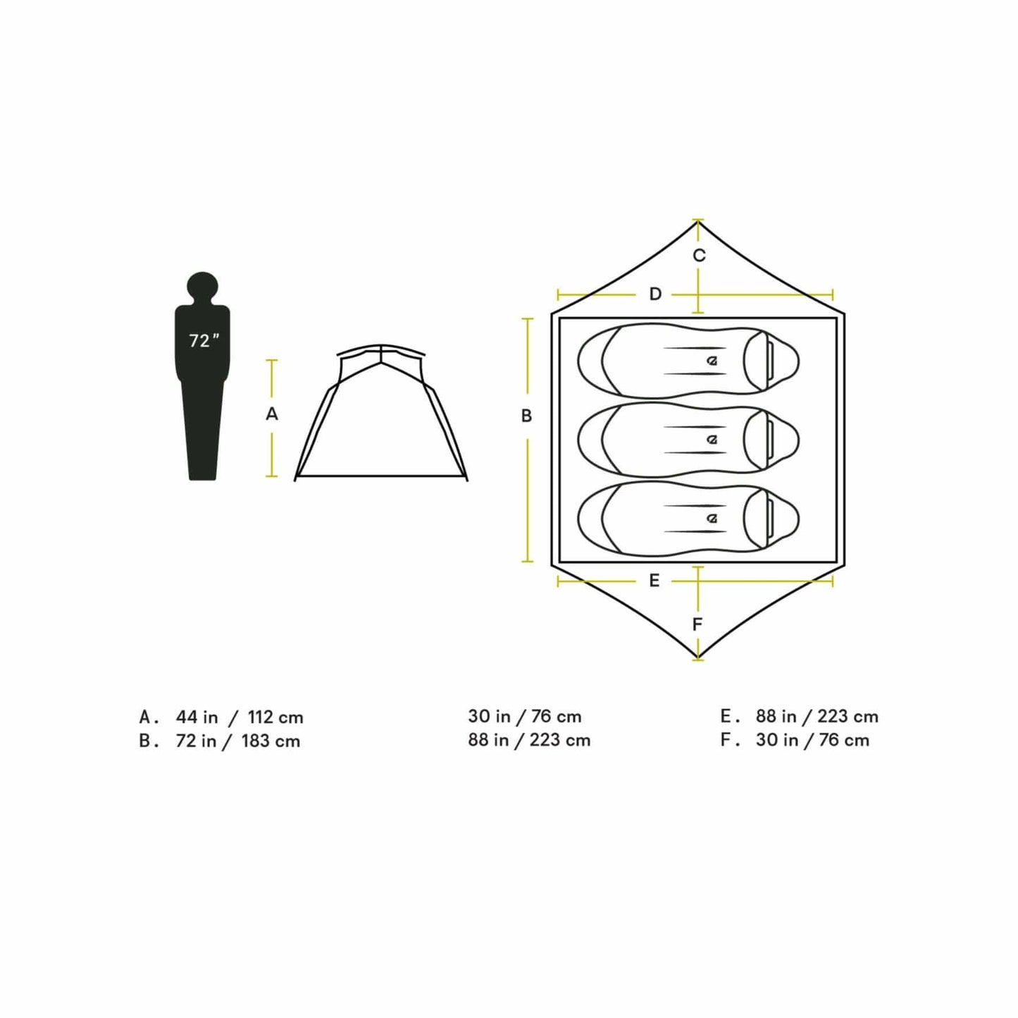 Nemo Aurora 3 Person Tent & Footprint