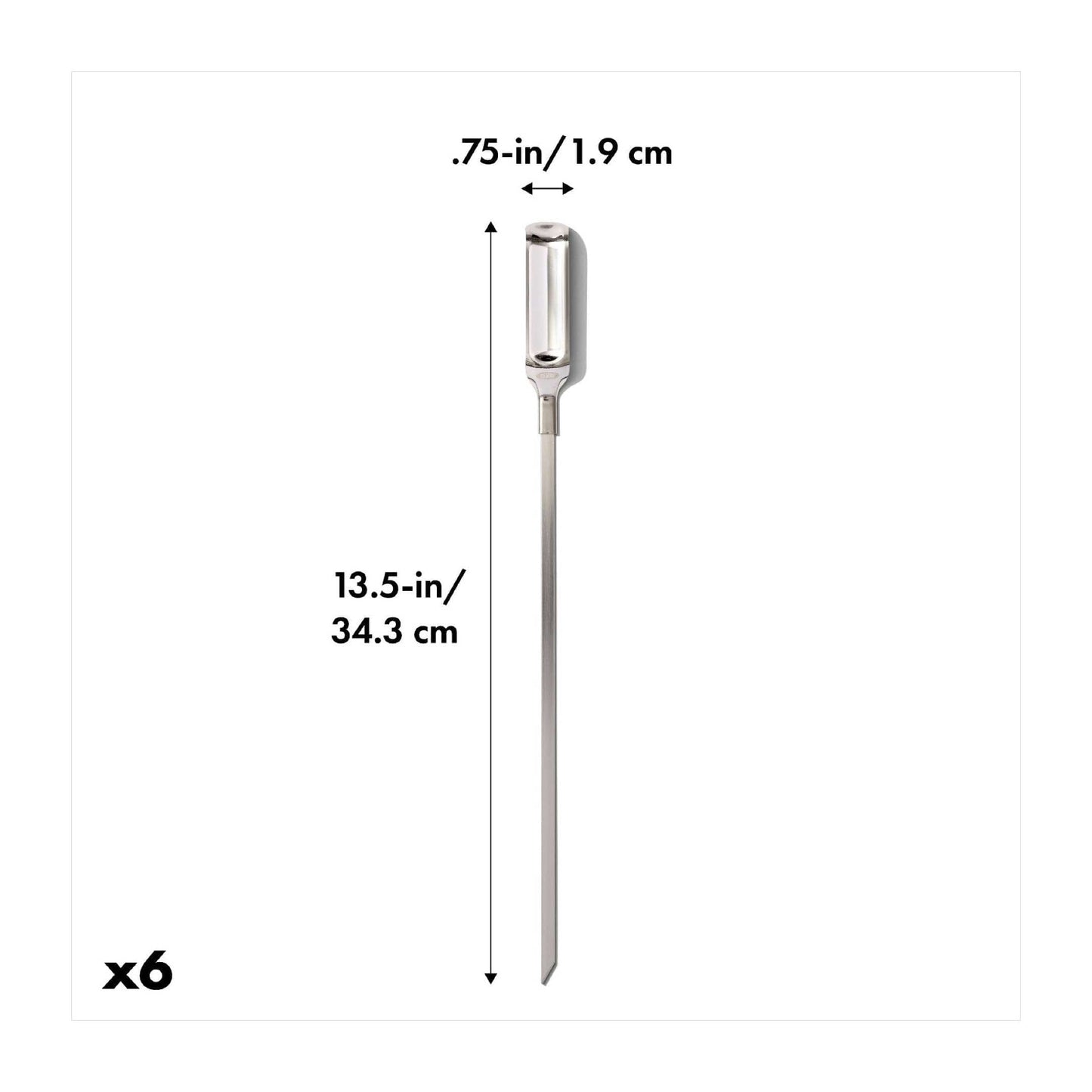OXO Outdoor 6-Piece Grilling Skewer Set