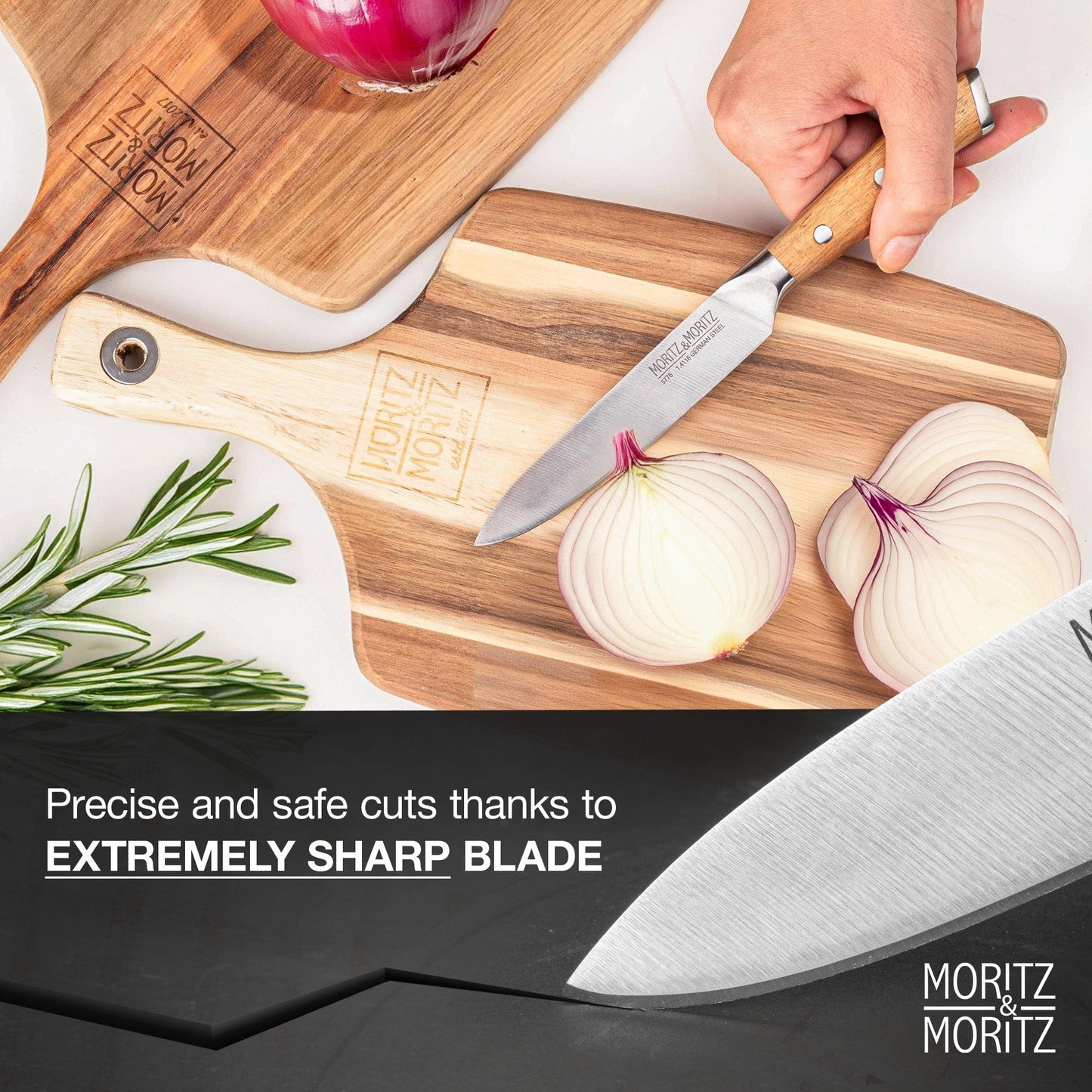 German Steel Professional Multipurpose Kitchen Knife (5 inches) by Moritz & Moritz