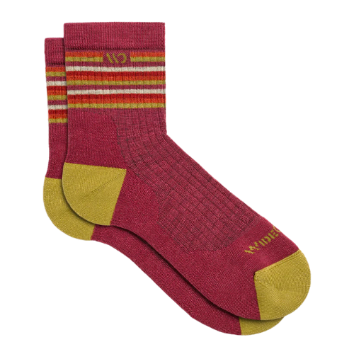 Women's Multi Stripe Cushioned Micro Crew Socks by WIDE OPEN® Socks