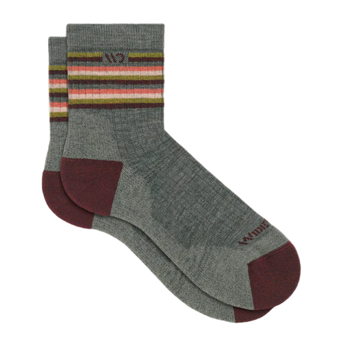Women's Multi Stripe Cushioned Micro Crew Socks by WIDE OPEN® Socks