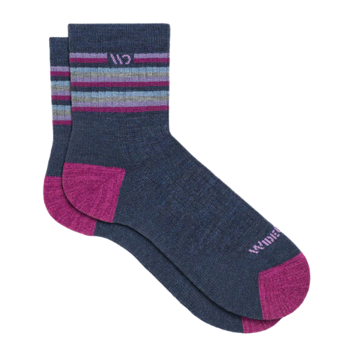Women's Multi Stripe Cushioned Micro Crew Socks by WIDE OPEN® Socks