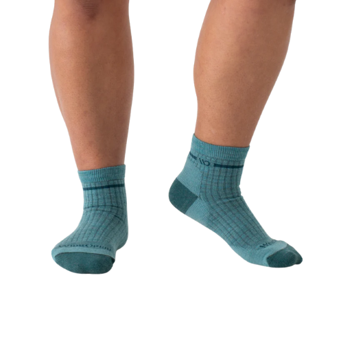 Women's Stripe Cushioned Quarter Crew Socks by WIDE OPEN® Socks