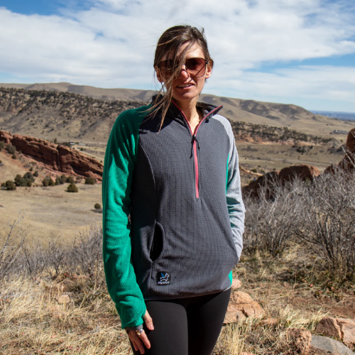 Women's Half Zip Fleece Ultralight Pullover by SkyGOAT