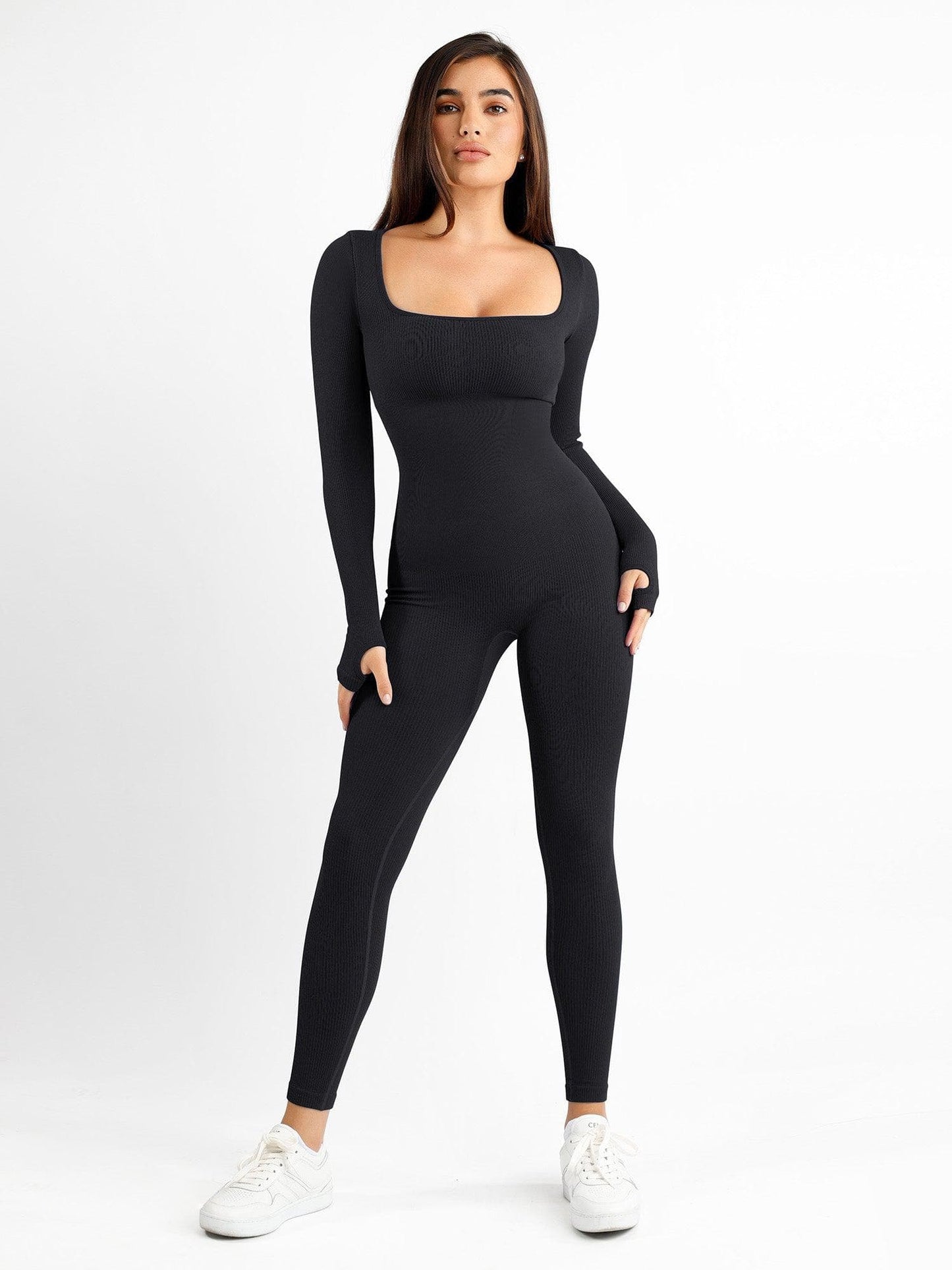 【🔥Big Sale🔥】Shapewear Seamless Square Neck Workout Jumpsuit or Romper
