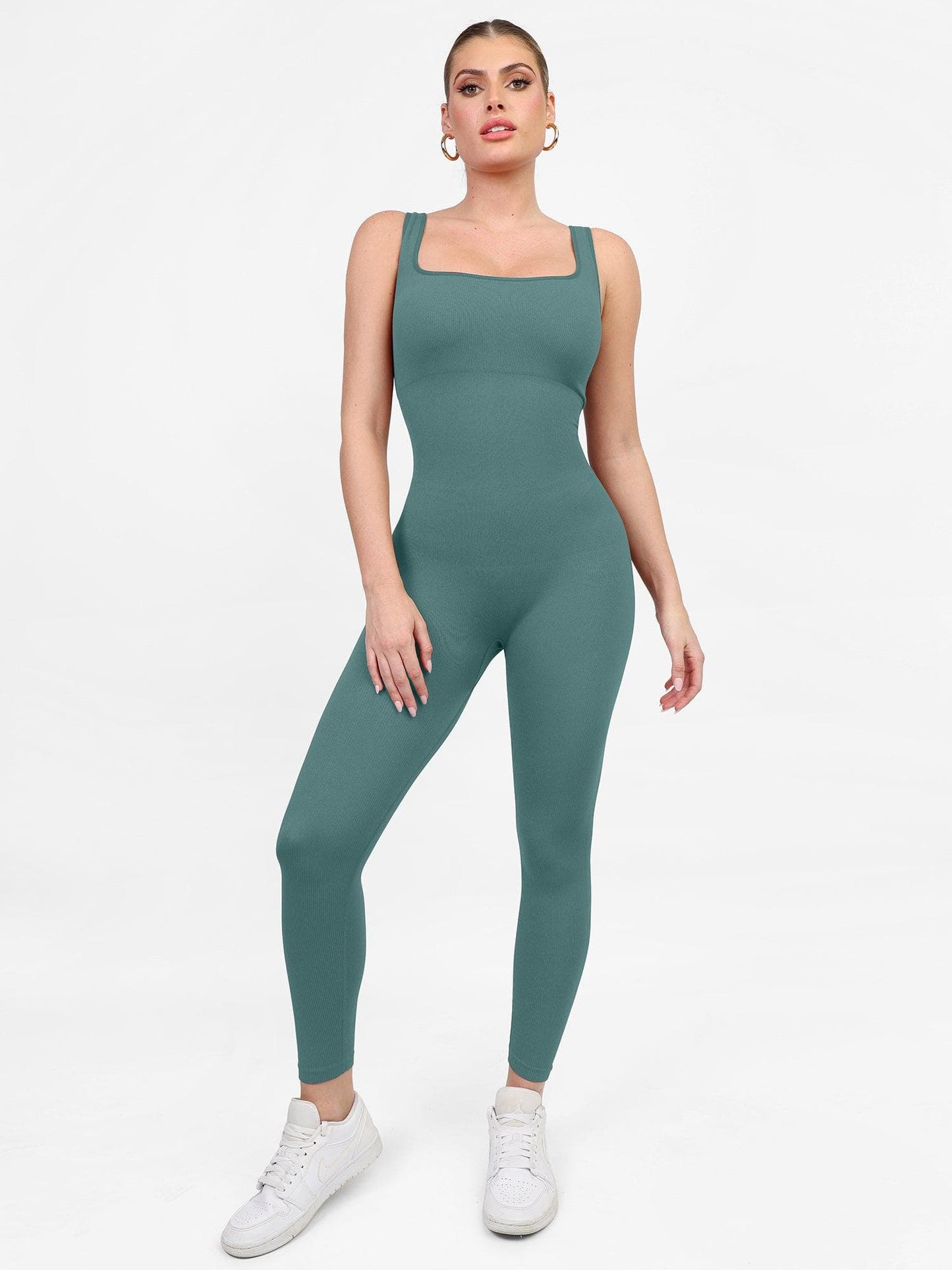 【🔥Big Sale🔥】Shapewear Seamless Square Neck Workout Jumpsuit or Romper