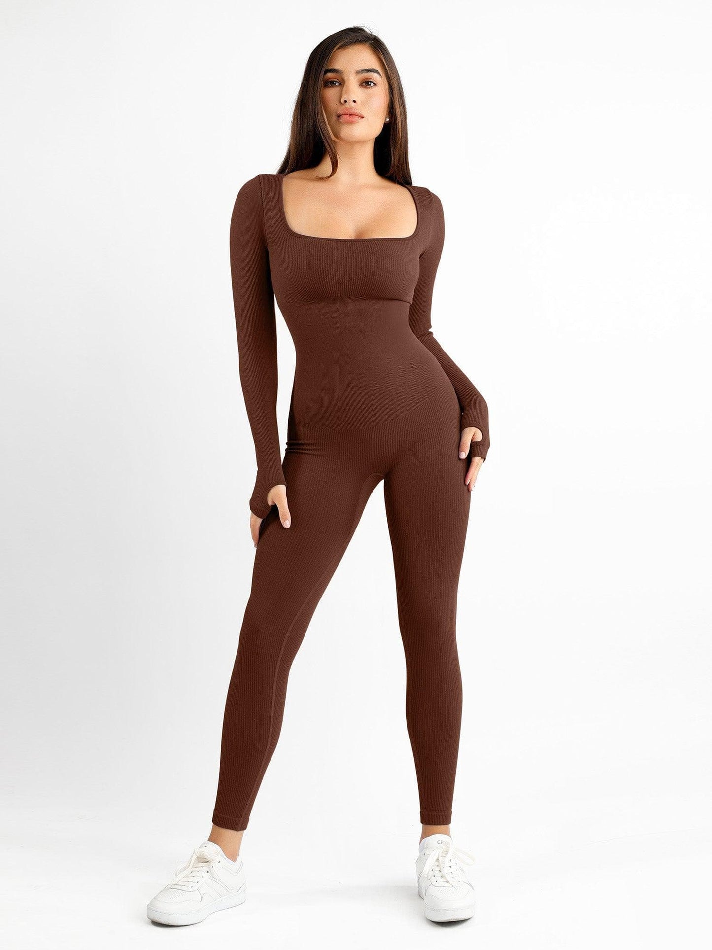 【🔥Big Sale🔥】Shapewear Seamless Square Neck Workout Jumpsuit or Romper