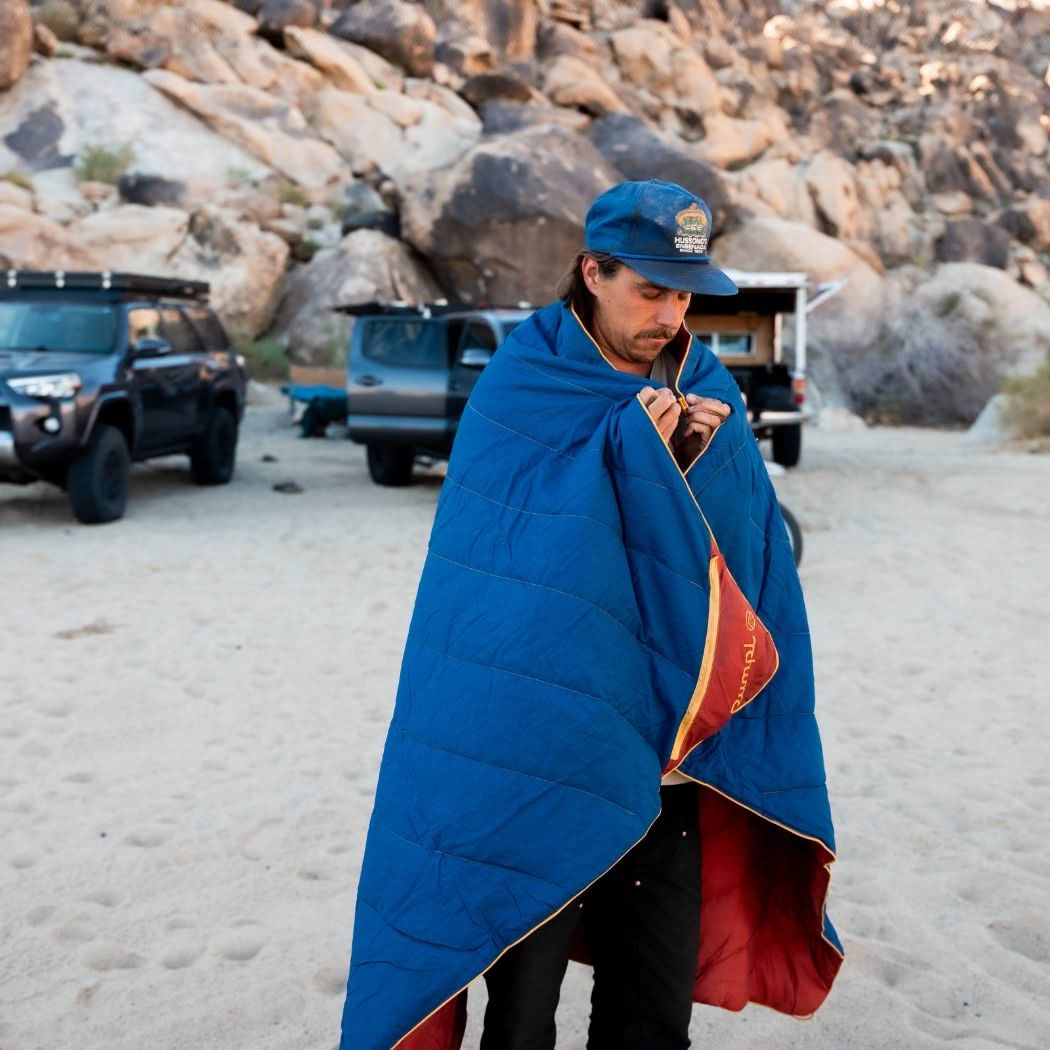 Flame Puffy Blanket - Deep Ember