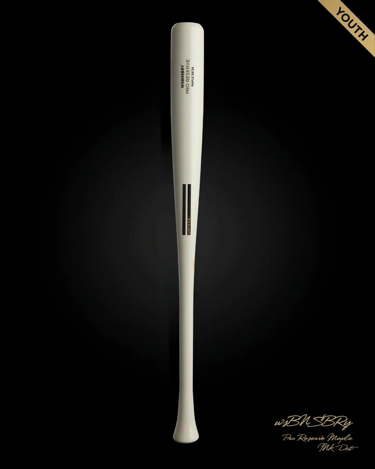 Warstic WSBonesaber Youth Pro Reserve Navajo Bone Maple Wood Baseball Bat