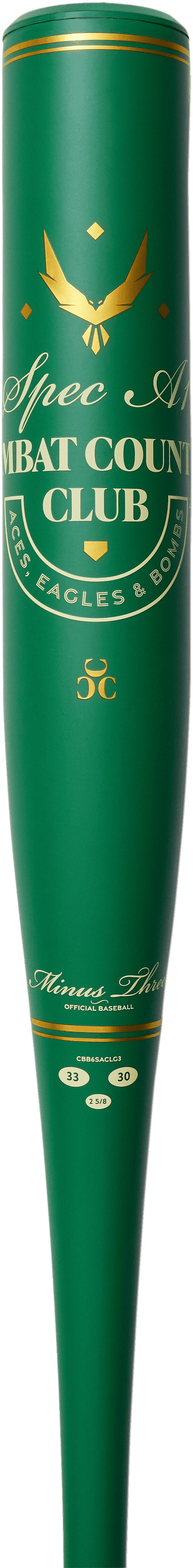 2025 Combat MFG Country Club Spec-A1 BBCOR | Members Only: Aces -3 BBCOR Baseball Bat - CBB6SACLG3