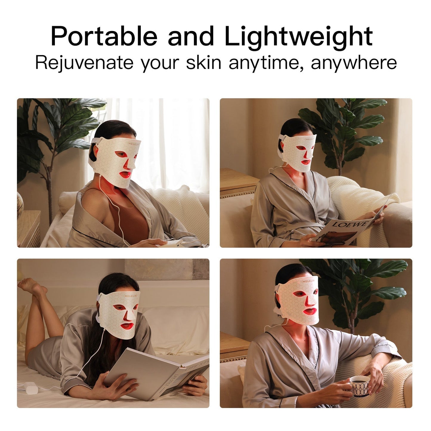 【🔥Big Sale🔥】Megelin LED Red Light Therapy Mask