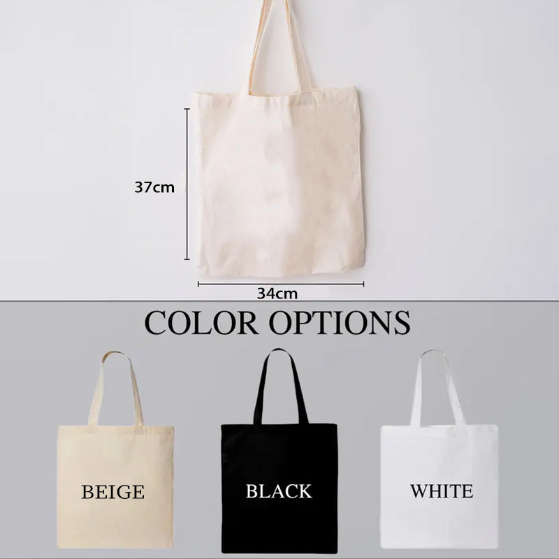 【🔥Big Sale🔥】Personalized Autumn Stamps Canvas Tote Bag with Name Halloween Stamps Tote Trick or Treat Bag Ghouls Gift