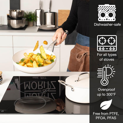 7-Piece Cast Aluminum Pot and Pan Set with Lids by Moritz & Moritz