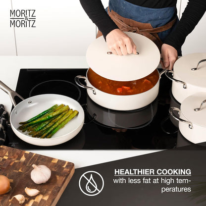 7-Piece Cast Aluminum Pot and Pan Set with Lids by Moritz & Moritz