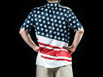 BombTech Golf American Flag Polo Shirt