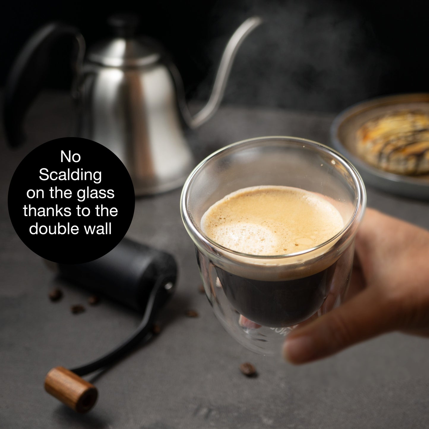 Caffe Italia Napoli Double Walled Coffee Glasses (Set of 6) by Moritz & Moritz