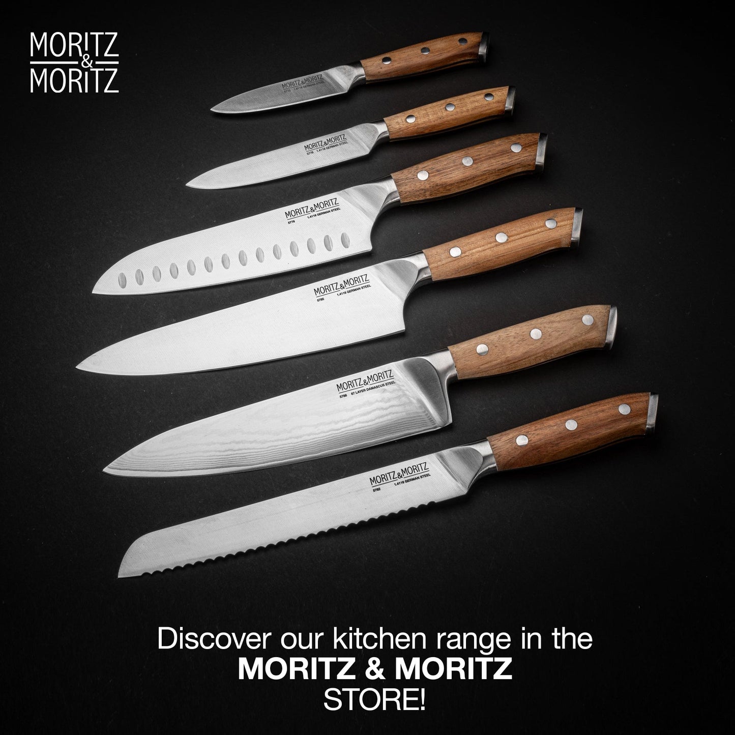 67-Layer Damascus Steel Professional Knife (8 inches) by Moritz & Moritz