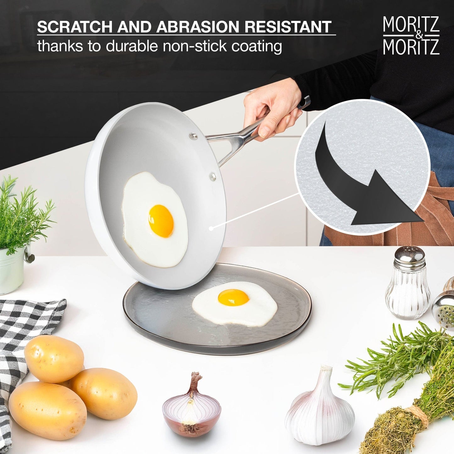 7-Piece Cast Aluminum Pot and Pan Set with Lids by Moritz & Moritz