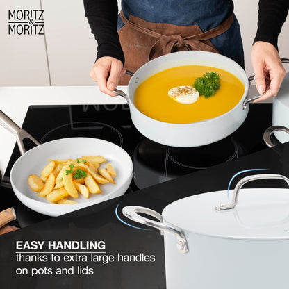 7-Piece Cast Aluminum Pot and Pan Set with Lids by Moritz & Moritz