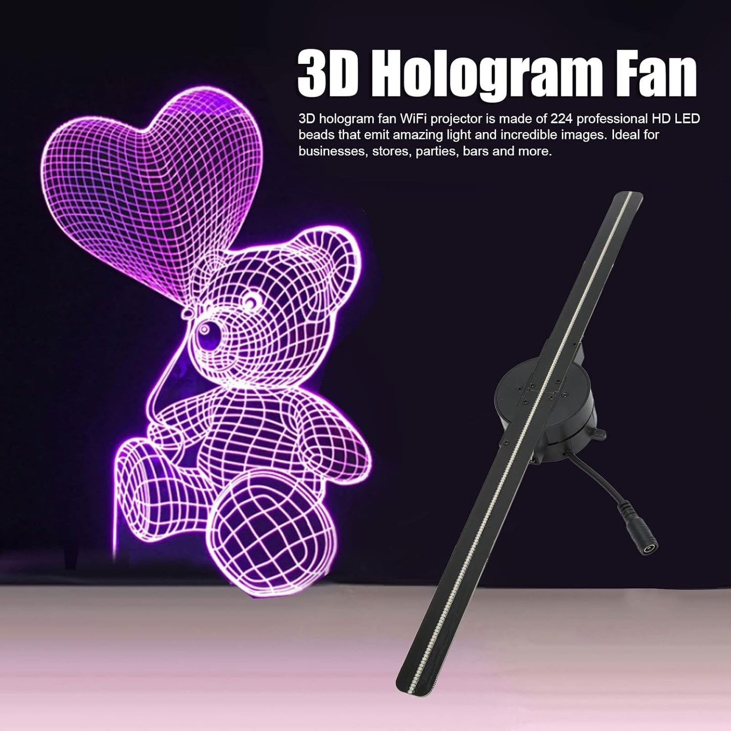 【🔥Big Sale🔥】🔥Halloween Sale 70% OFF🔥3D Hologram LED Fan Projector