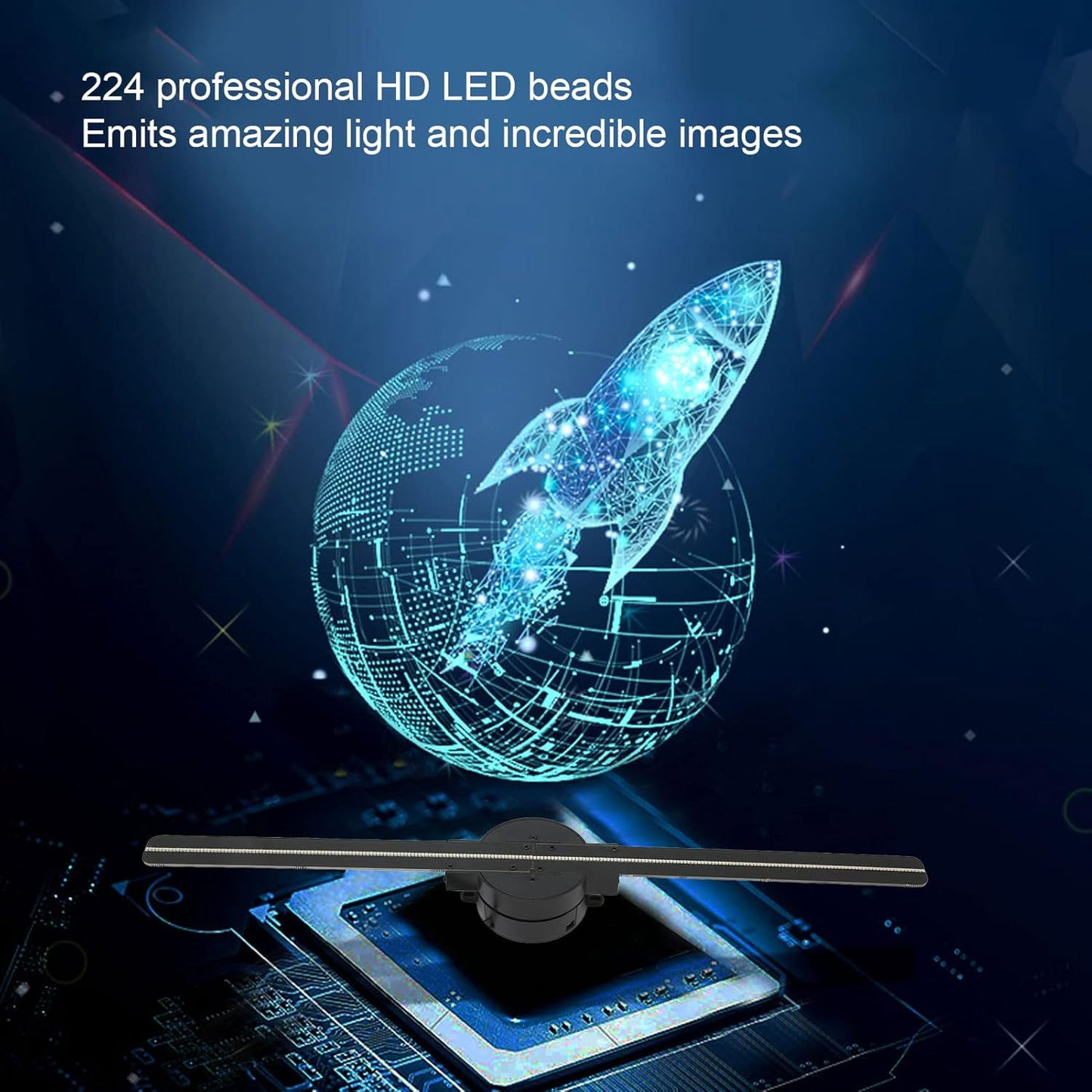 【🔥Big Sale🔥】🔥Halloween Sale 70% OFF🔥3D Hologram LED Fan Projector