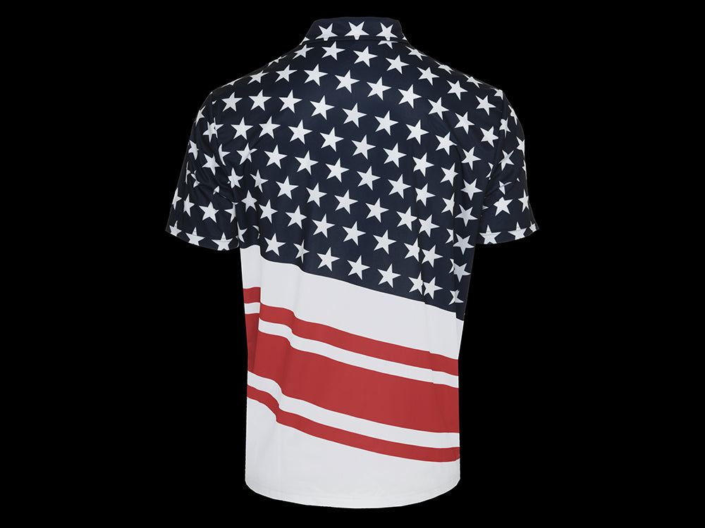 BombTech Golf American Flag Polo Shirt