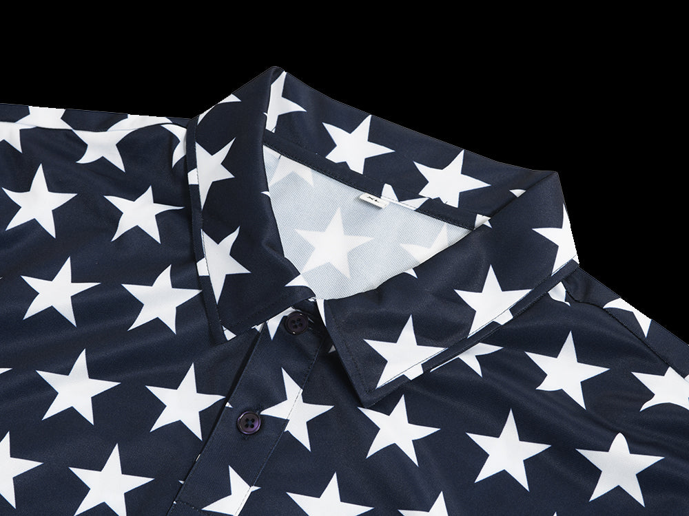 BombTech Golf American Flag Polo Shirt