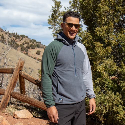 Men's Half Zip Fleece Ultralight Pullover by SkyGOAT