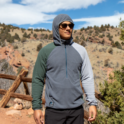 Men's Half Zip Fleece Ultralight Pullover by SkyGOAT