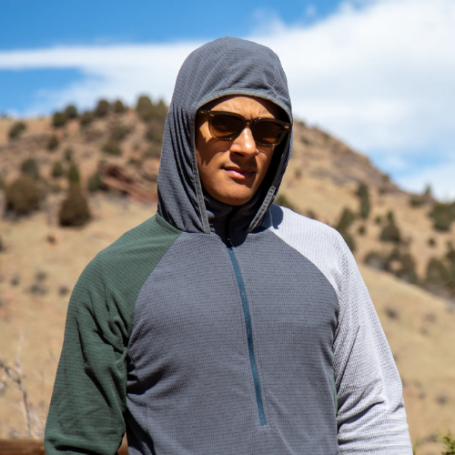 Men's Half Zip Fleece Ultralight Pullover by SkyGOAT