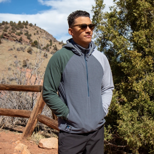 Men's Half Zip Fleece Ultralight Pullover by SkyGOAT