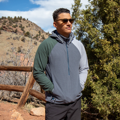 Men's Half Zip Fleece Ultralight Pullover by SkyGOAT