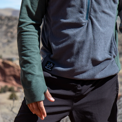 Men's Half Zip Fleece Ultralight Pullover by SkyGOAT