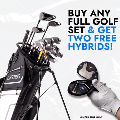 Lazrus Golf 13 pc Set - Laz2 Driver, 3 Wedges Set, Hybrids (4-PW), Putter & Bag (optional)
