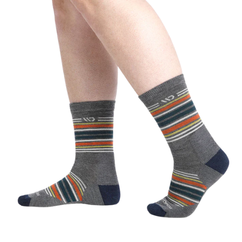 Men's Multi Stripe Cushioned Micro Crew Socks by WIDE OPEN® Socks