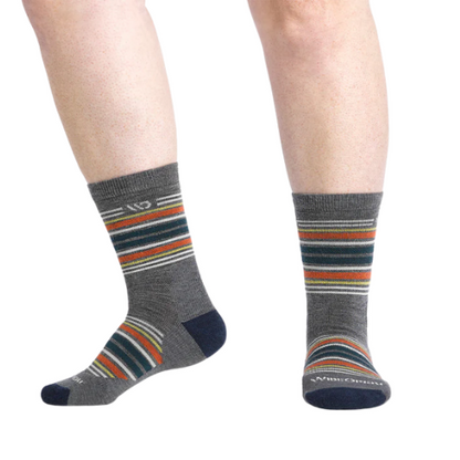 Men's Multi Stripe Cushioned Micro Crew Socks by WIDE OPEN® Socks