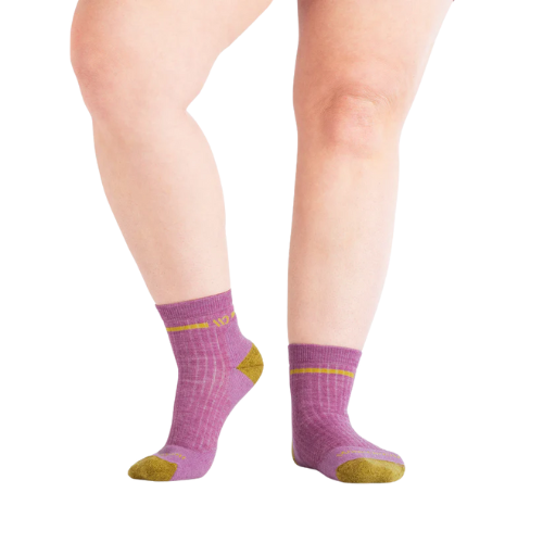 Women's Stripe Cushioned Quarter Crew Socks by WIDE OPEN® Socks