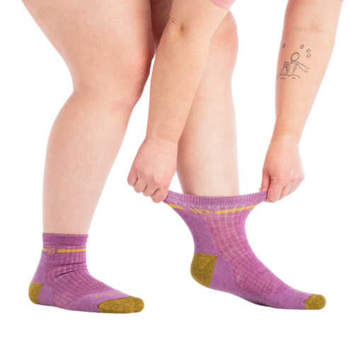 Women's Stripe Cushioned Quarter Crew Socks by WIDE OPEN® Socks
