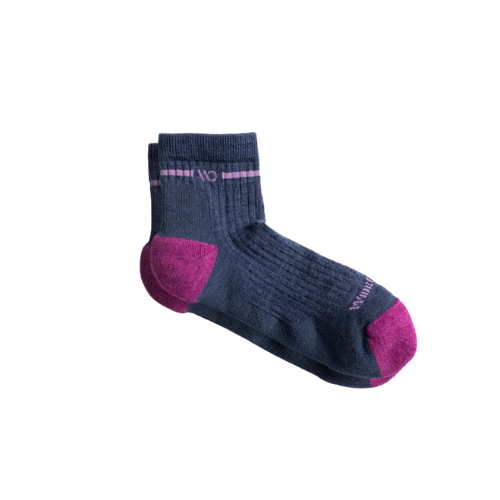 Women's Stripe Cushioned Quarter Crew Socks by WIDE OPEN® Socks