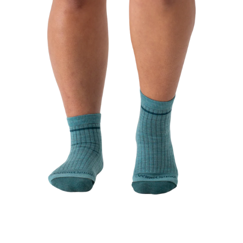 Women's Stripe Cushioned Quarter Crew Socks by WIDE OPEN® Socks