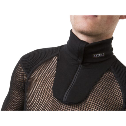 Wool Thermo Zip Polo Baselayer with Inlay by Brynje