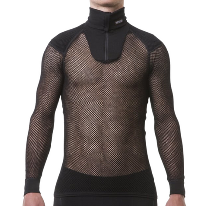 Wool Thermo Zip Polo Baselayer with Inlay by Brynje