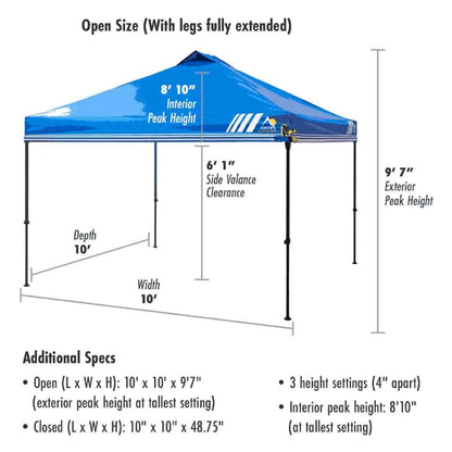 GCI Outdoor LevrUp 10 x 10 Mercury Gray Canopy