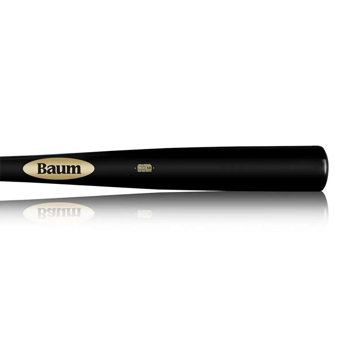 Baum Bat Maple Standard Gold Stock -3 Black Wood Baseball Bat - BBMSGSTKPRO3-BK