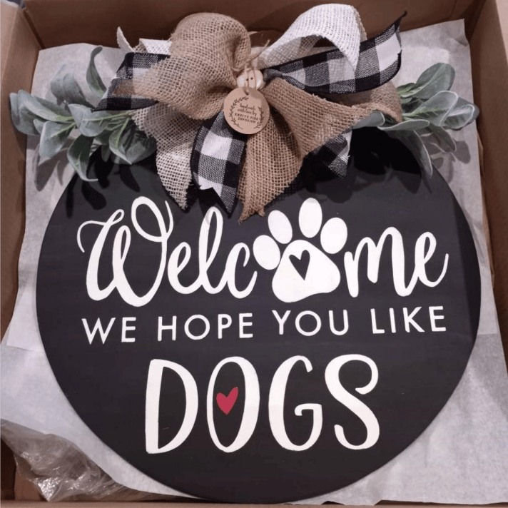 【🔥Big Sale🔥】🐕We Hope You Like Dogs, Welcome Wreath Sign