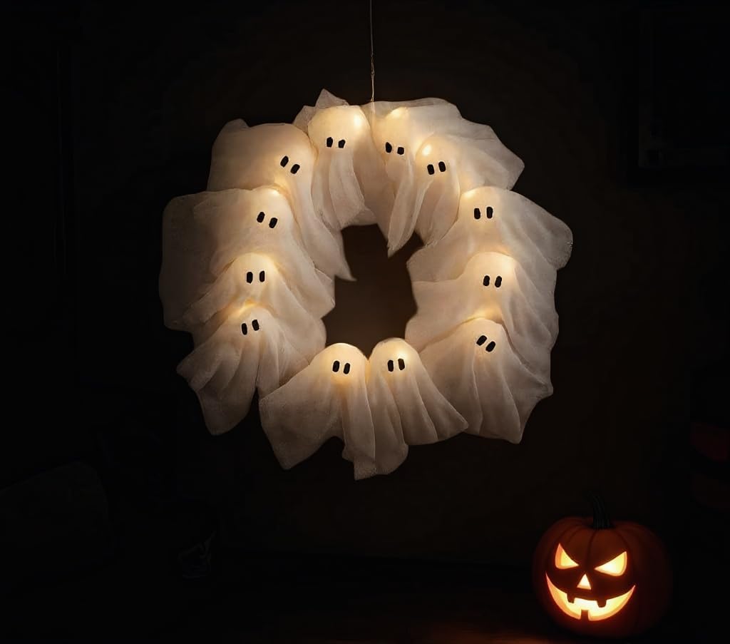 【🔥Big Sale🔥】Spooky Halloween Glow Wreath