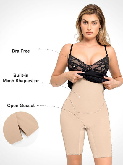 【🔥Big Sale🔥】Shapewear Sculpting Lace Corset Midi Slip Dress
