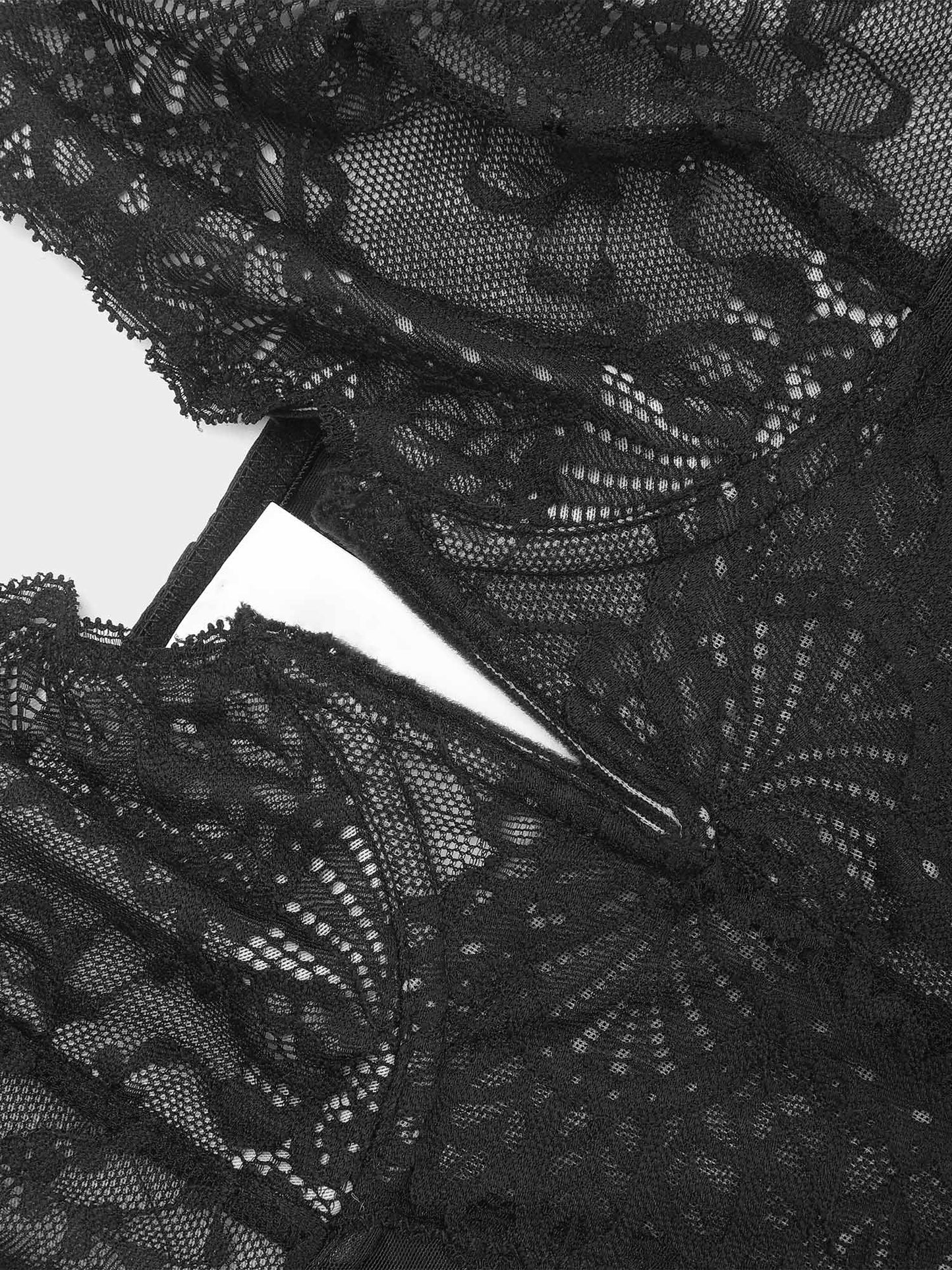 【🔥Big Sale🔥】Shapewear Lace Deep-V Neck Bodysuits or Faux Leather Skirts