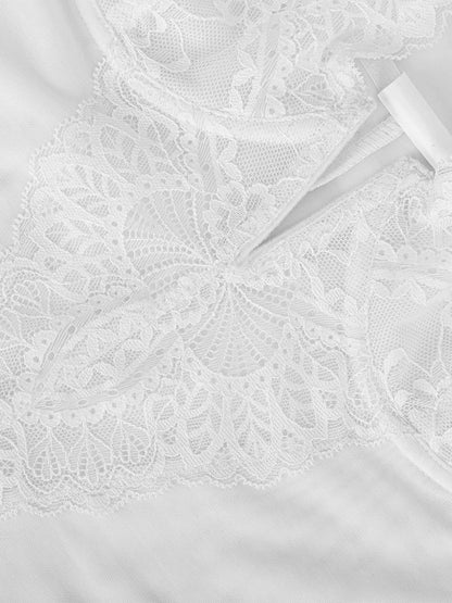 【🔥Big Sale🔥】Shapewear Lace Deep-V Neck Bodysuits or Faux Leather Skirts